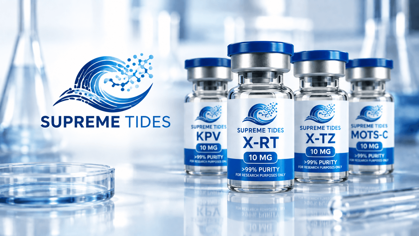 Supreme Tides research product vials